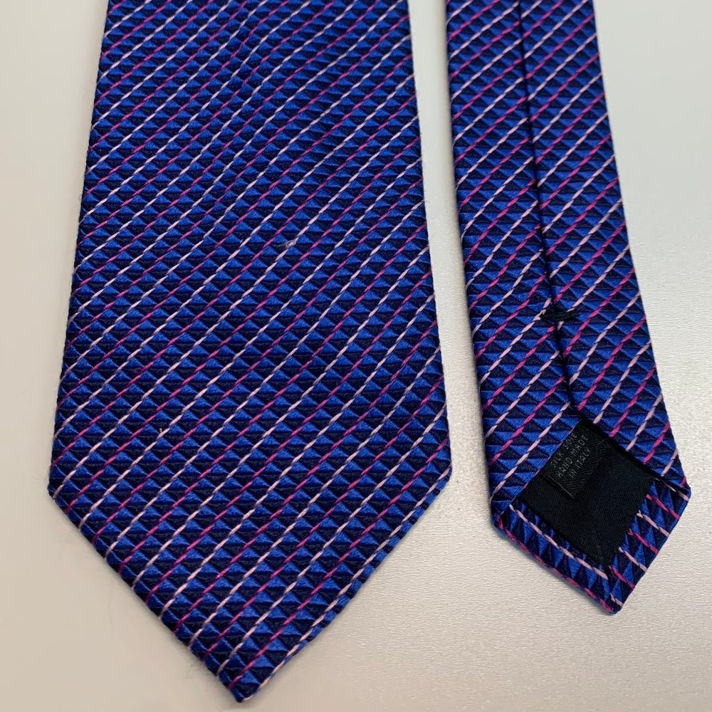 Alea Milan Blue Striped Silk Tie